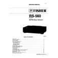 FISHER RS560 Service Manual
